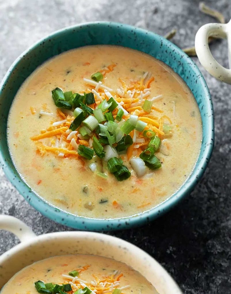 Hot cheddar cheese soup on a cold winter day Elyssa McGregor